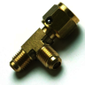 Conexión en "T" con tuerca loca de 1/4" x 1/4" SAE M x 1/4" SAE M