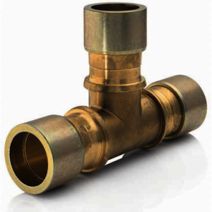 Te de latón LOKRING 6NKMsSV00 para tubo de 1/4" con conexión central de 1/4" SAE M con obús