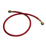 Manguera de carga flexible color rojo de 1/4" x 1500 mm con junta teflón para R-134a, R-404A y R-22