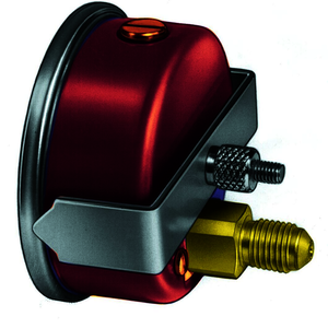 Manómetro de alta presión de Ø 68 mm con glicerina MPG-500-SH/2 para R-134a,R-404A y R-507A. Conexión 1/4